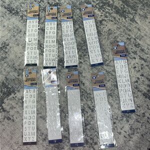 Crafter’s Closet | 9x32pc Sparkly Gem Letter Stickers For Crafts | 288 pcs Total